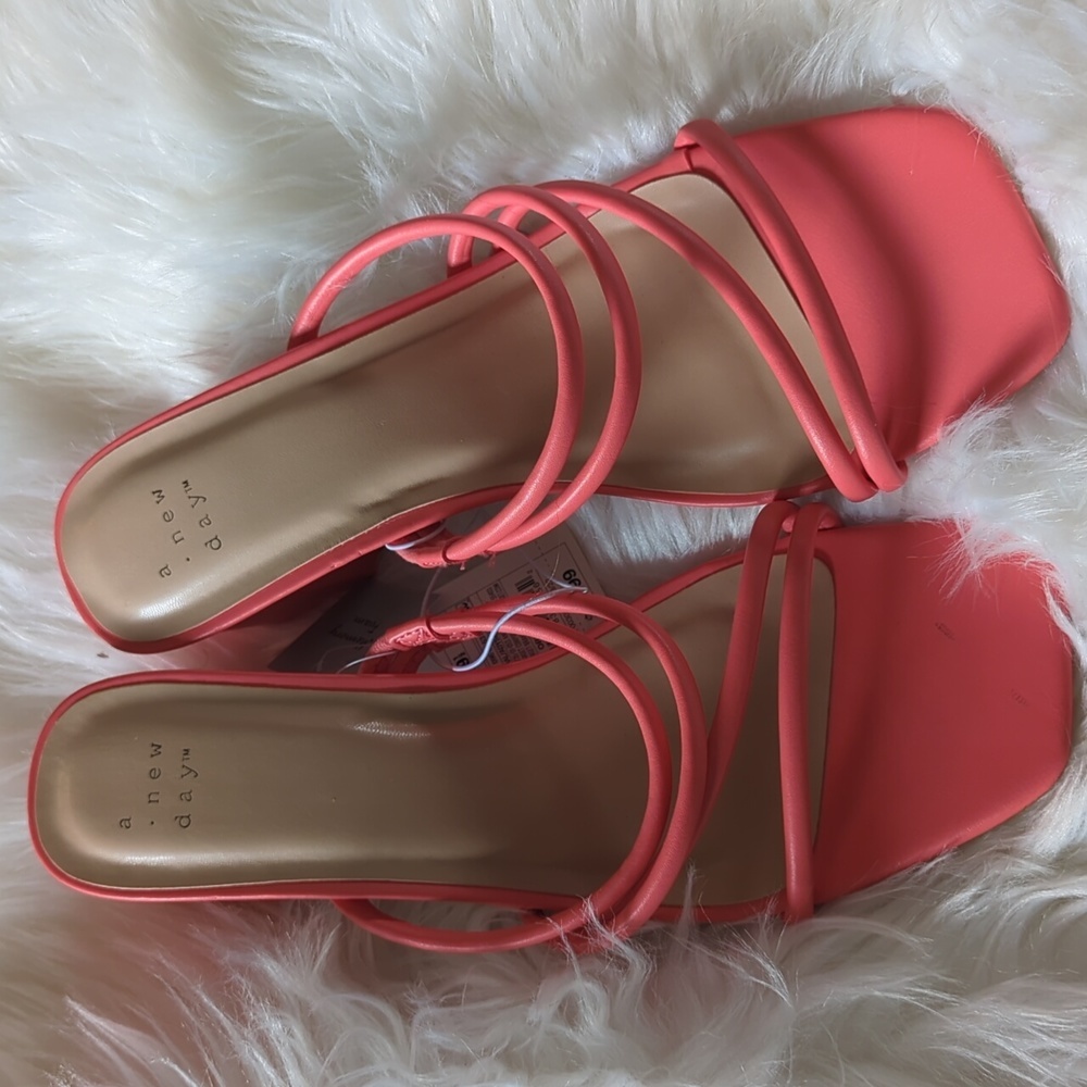 A new day Coral Blakely Block Heels Sandals